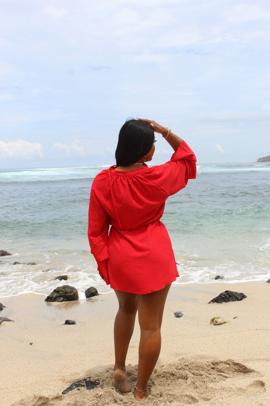 Robe kimono rouge - Red kiss