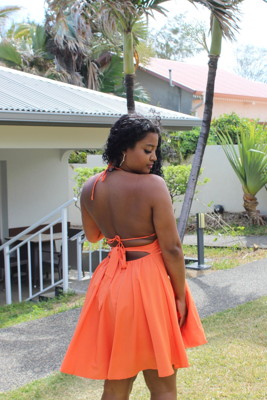 Robe volante orange - Clémentine