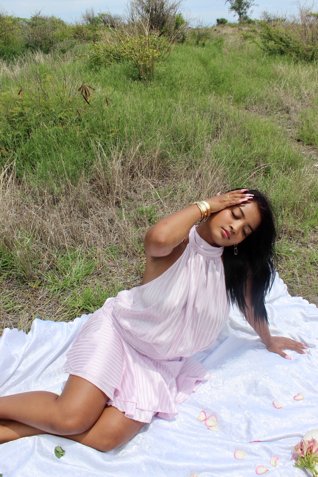 Robe patineuse rose poudré - Butterfly