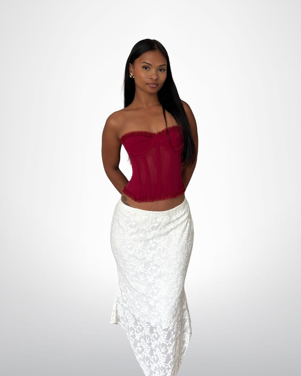 Corset bustier bordeaux - Forever (Précommande)