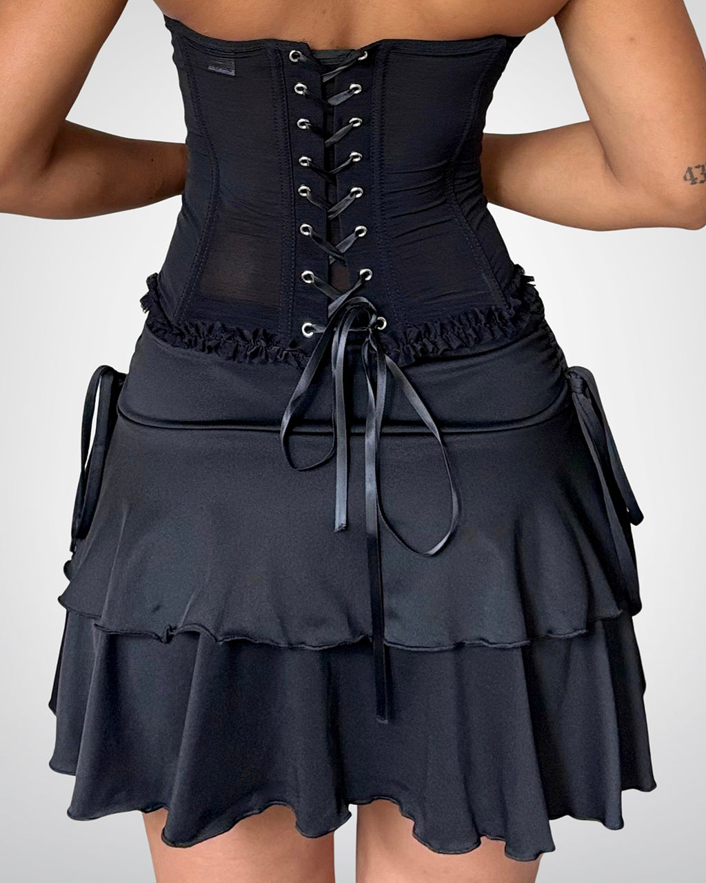 Jupe patineuse courte noire