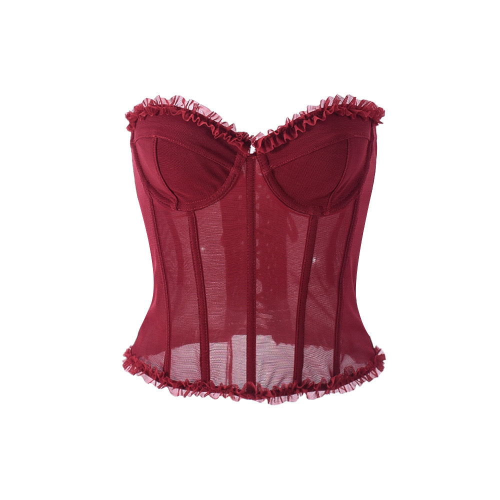 Corset bustier bordeaux - Forever (Précommande)