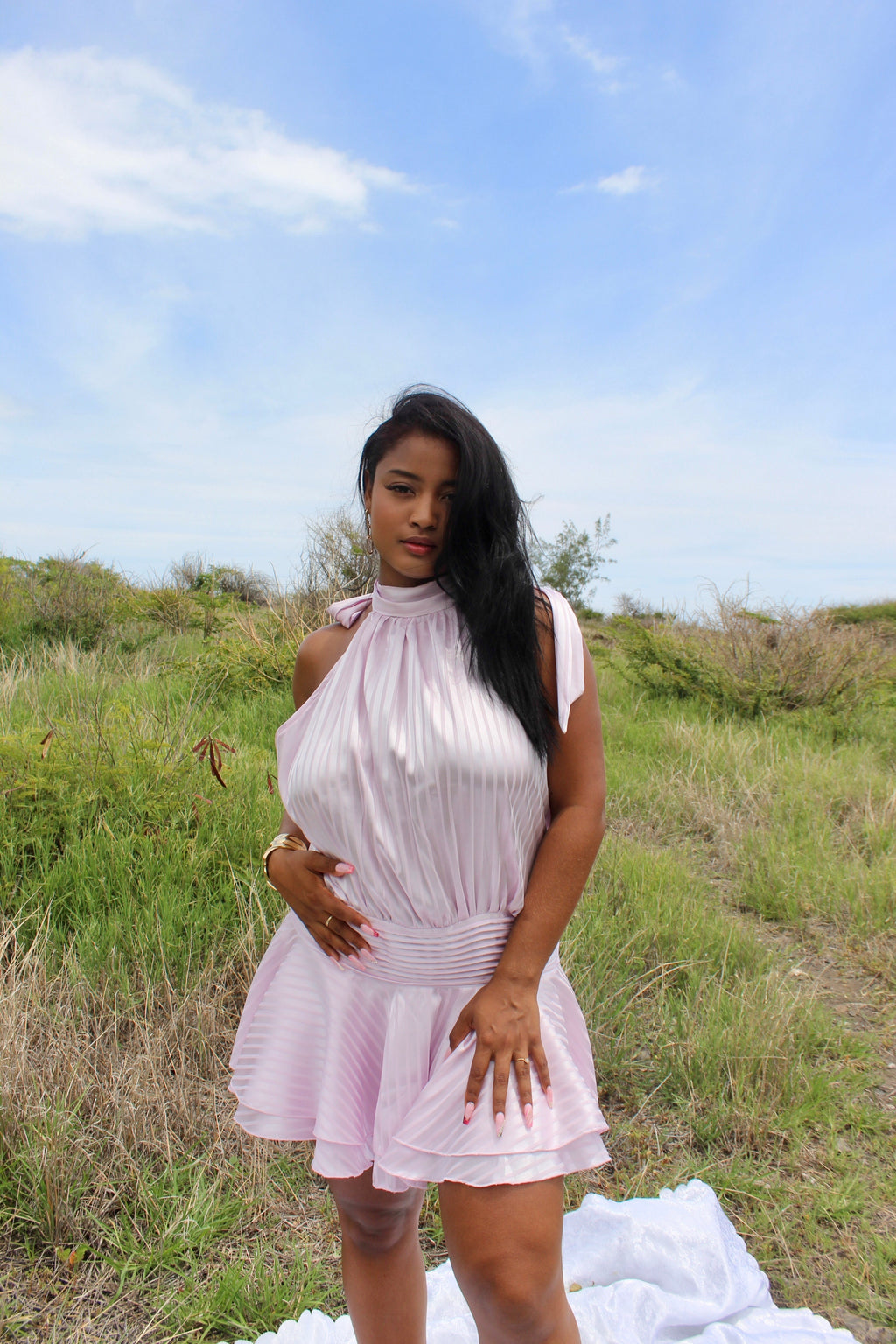 Robe patineuse rose poudré - Butterfly