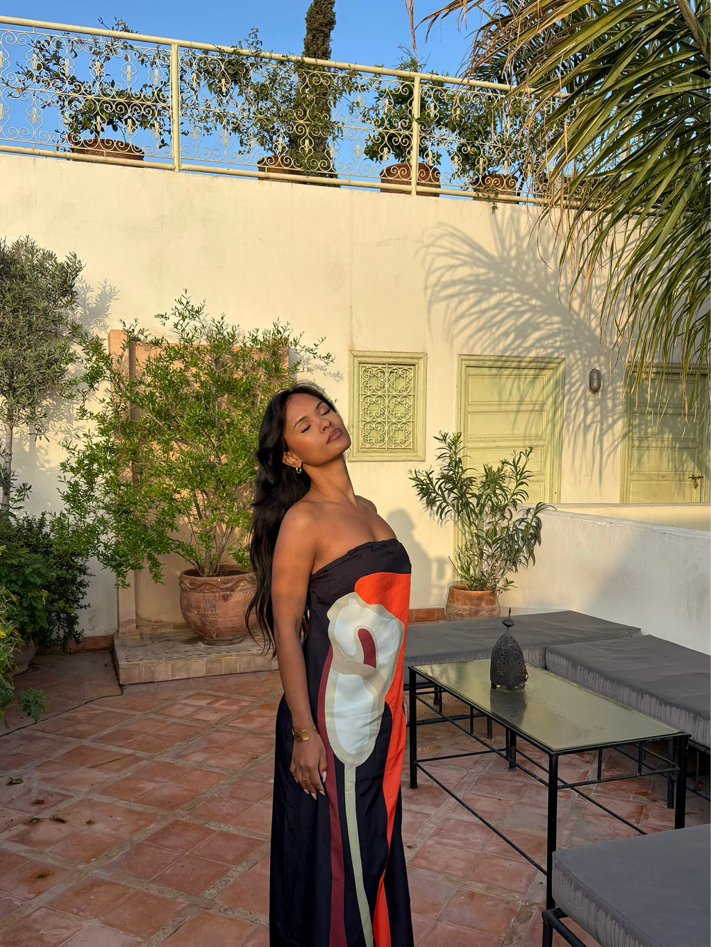 Robe longue bustier fleuris - Mirage