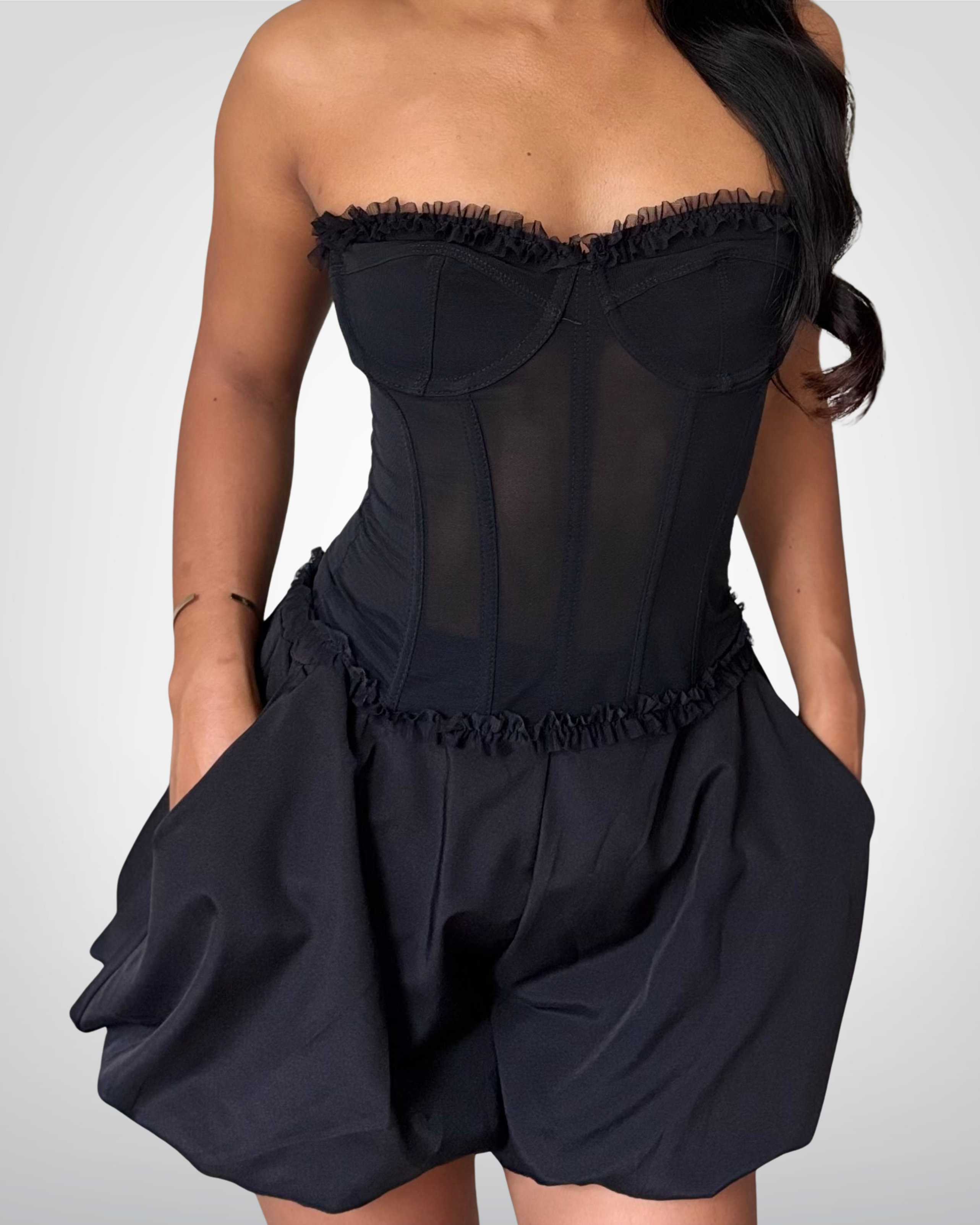 Corset bustier noir - Forever (Précommande)