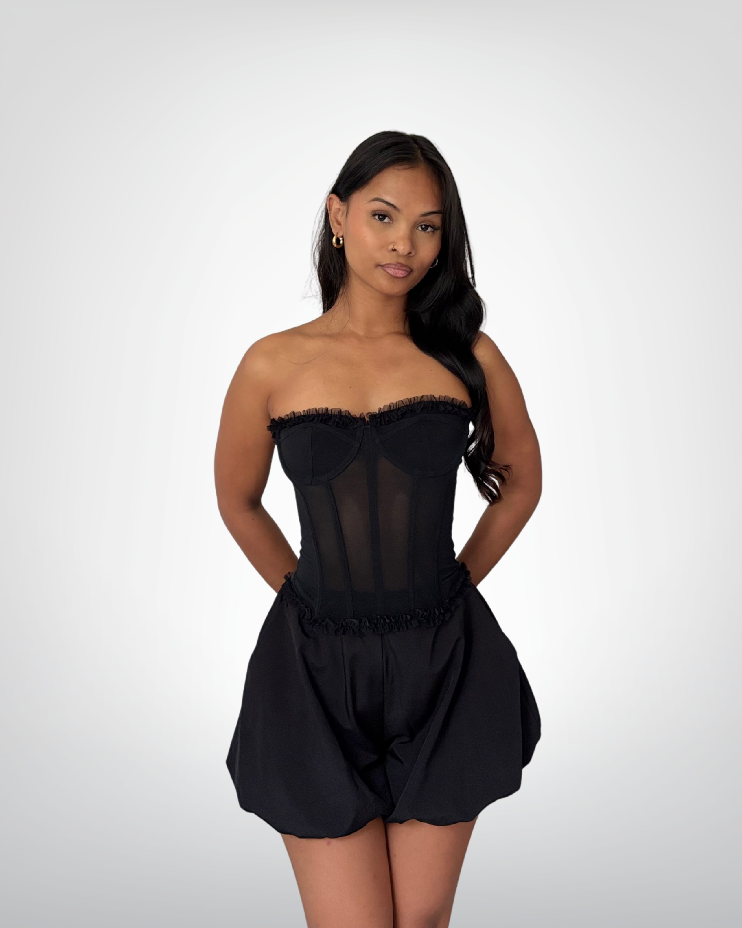 Corset bustier noir - Forever (Précommande)