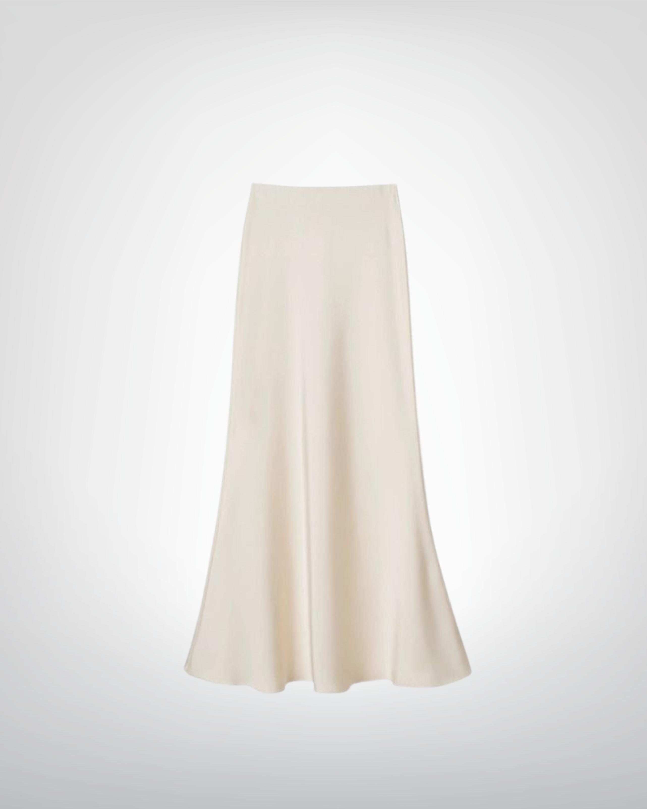 Jupe crayon satin beige