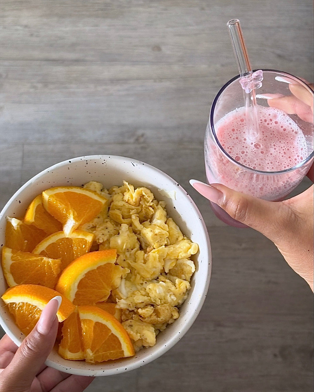 Paille papillon en verre