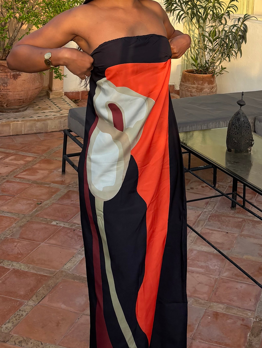 Robe longue bustier fleuris - Mirage