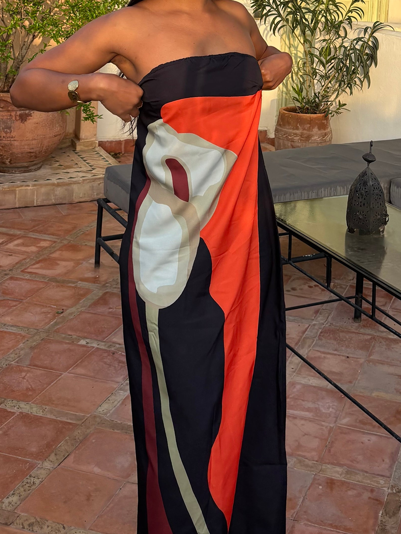 Robe longue bustier fleuris - Mirage