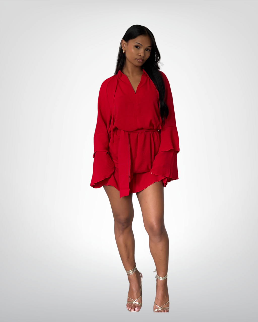 Robe kimono rouge - Red kiss