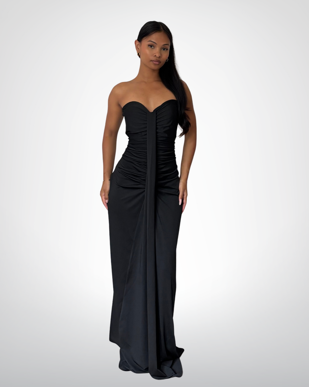 Robe longue bustier noire - Obsession