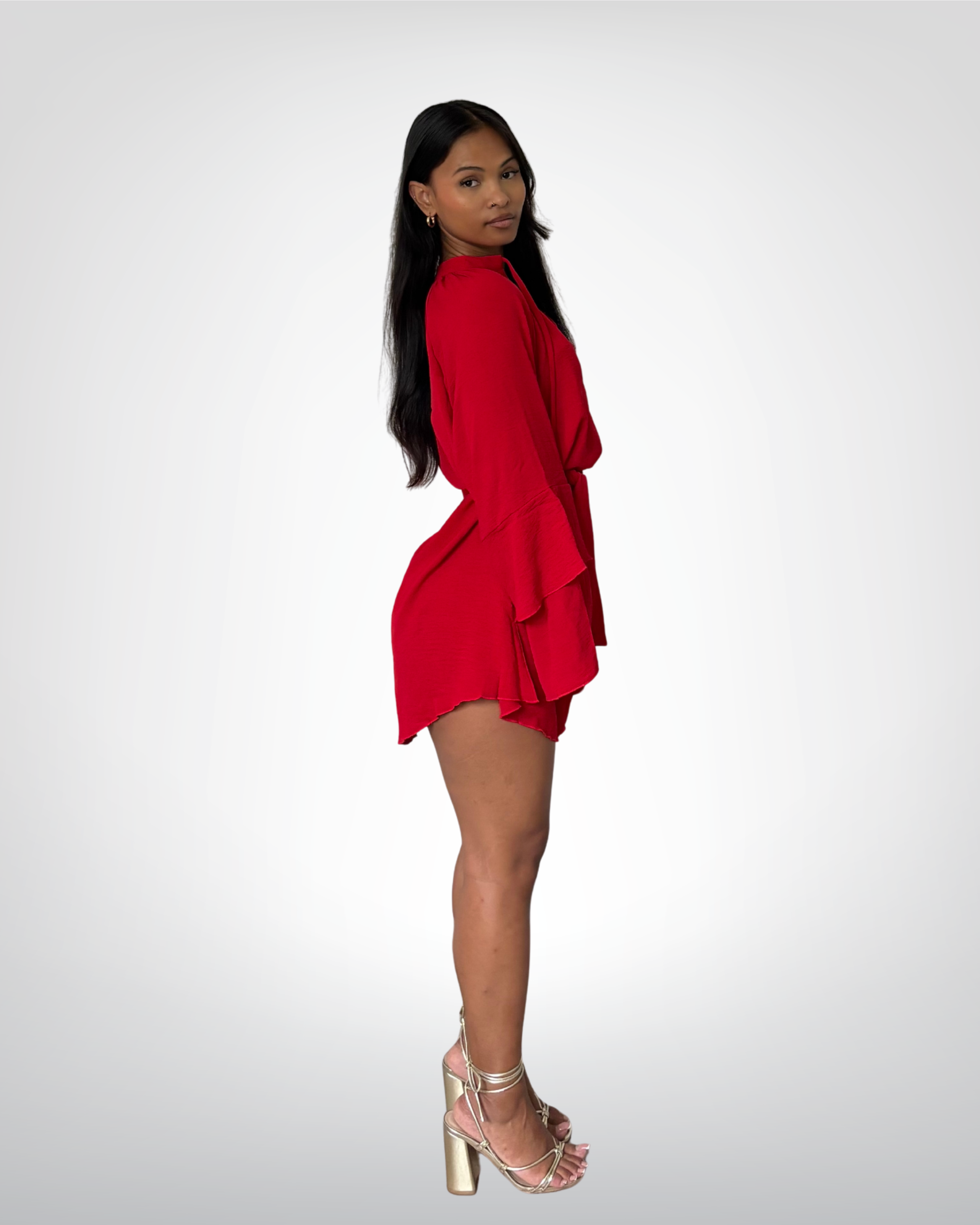 Robe kimono rouge - Red kiss