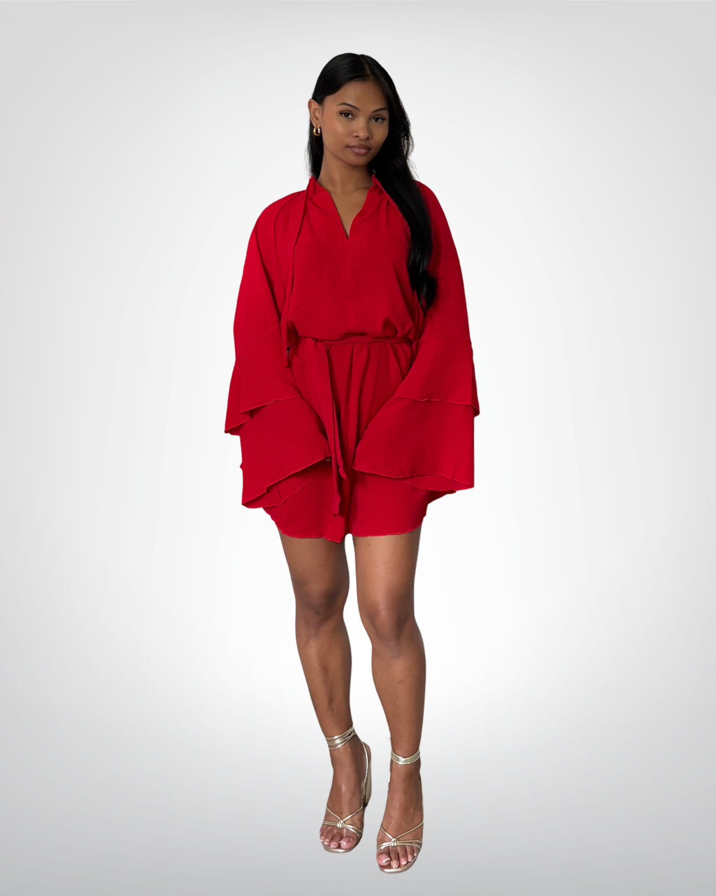 Robe kimono rouge - Red kiss