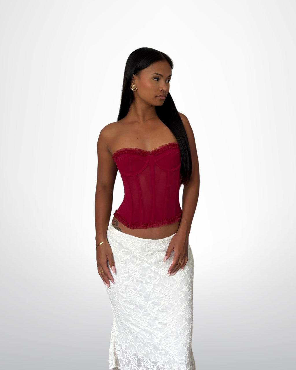 Corset bustier bordeaux - Forever (Précommande)