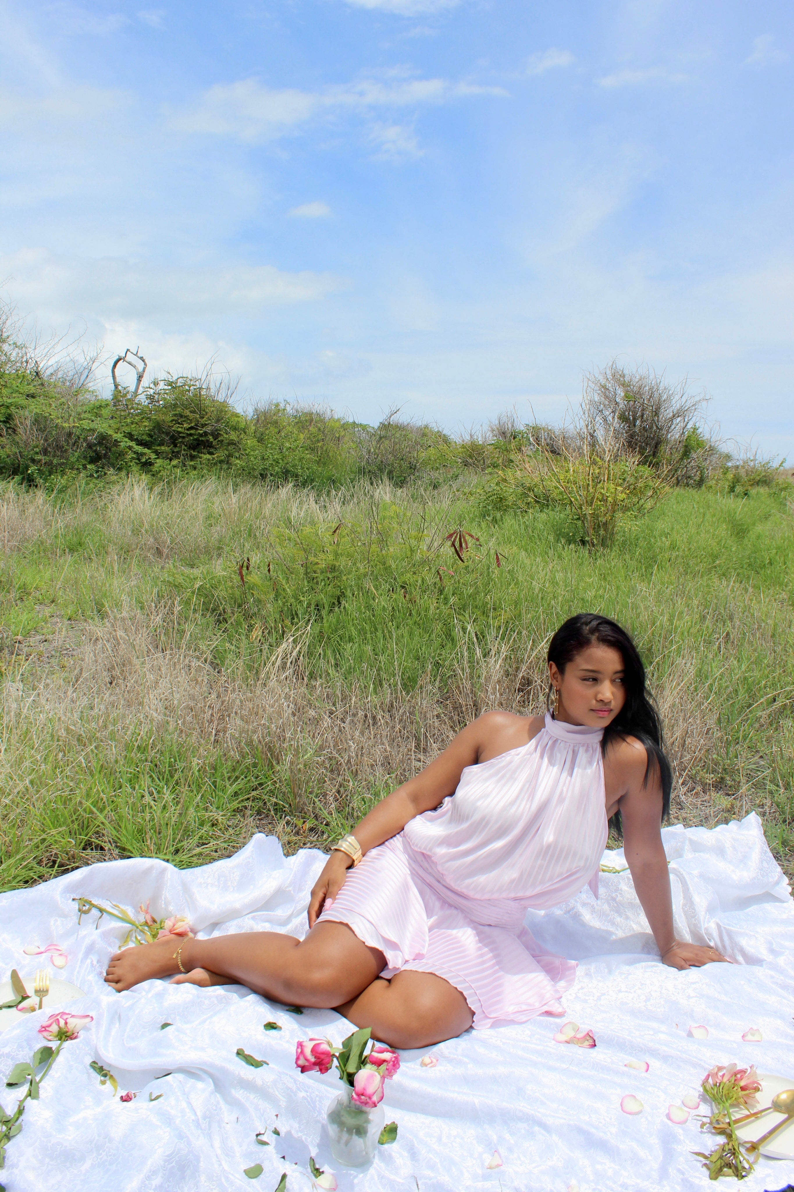 Robe patineuse rose poudré - Butterfly