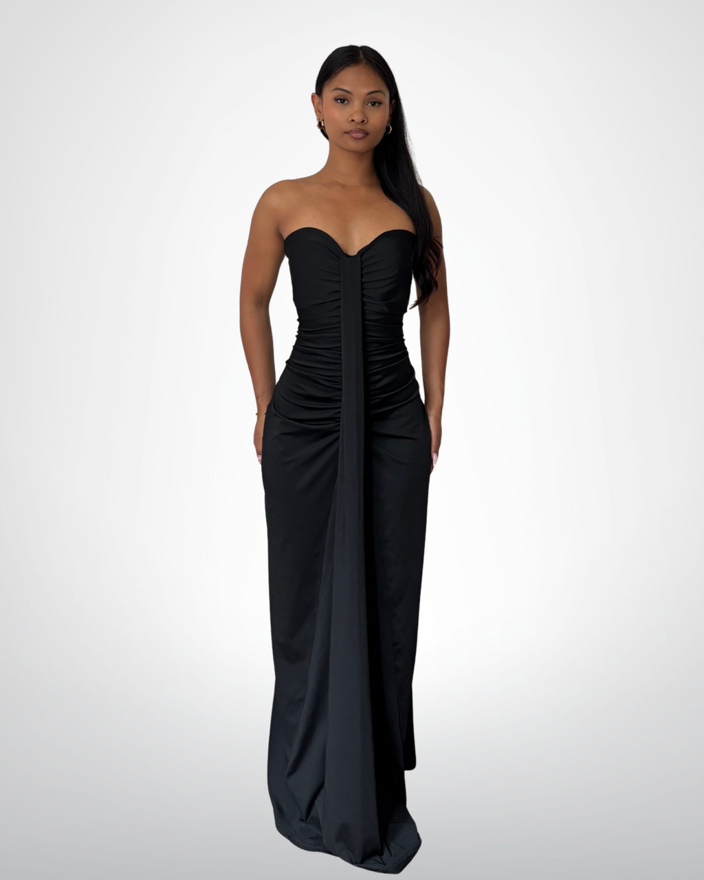 Robe longue bustier noire - Obsession