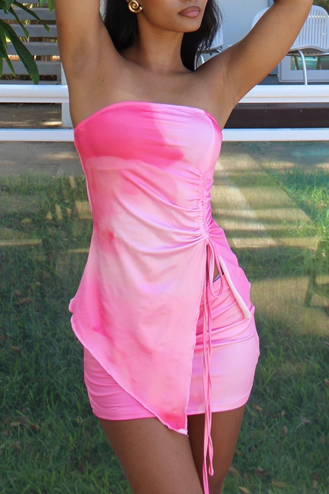 Ensemble Top  Bustier & Jupe rose – Frangipanier
