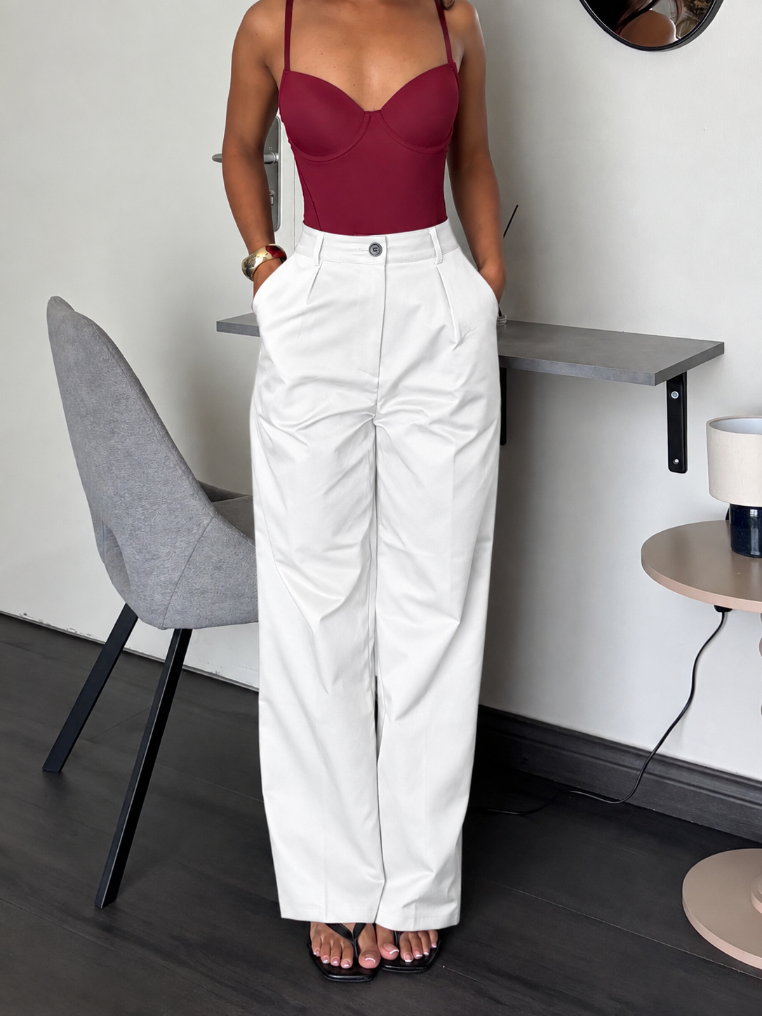 Pantalon droit - Burgundy