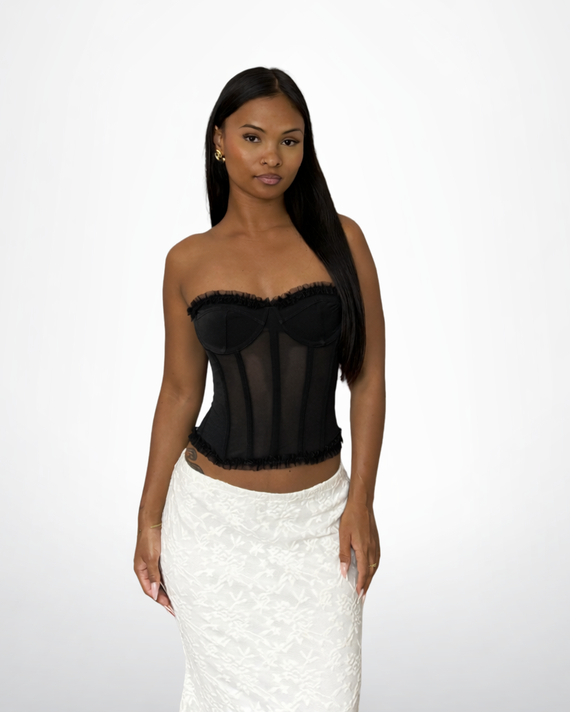 Corset bustier noir - Forever (Précommande)