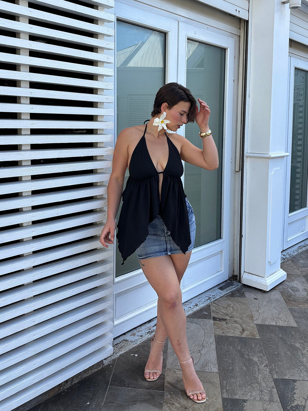 Top Franges Dos Nu - Christina