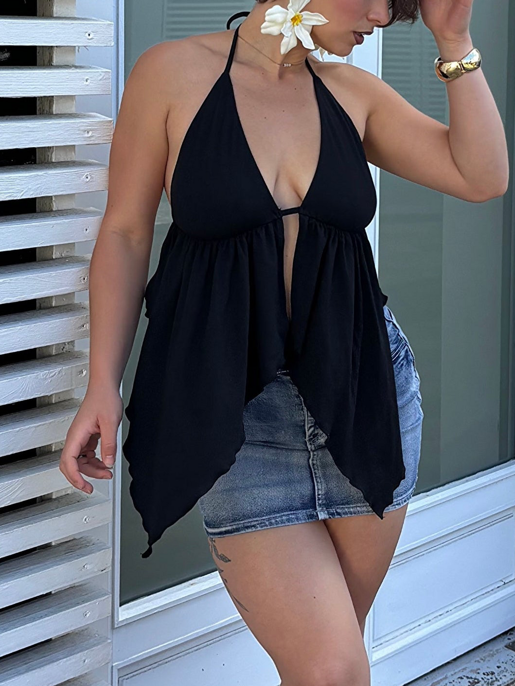 Top Franges Dos Nu - Christina