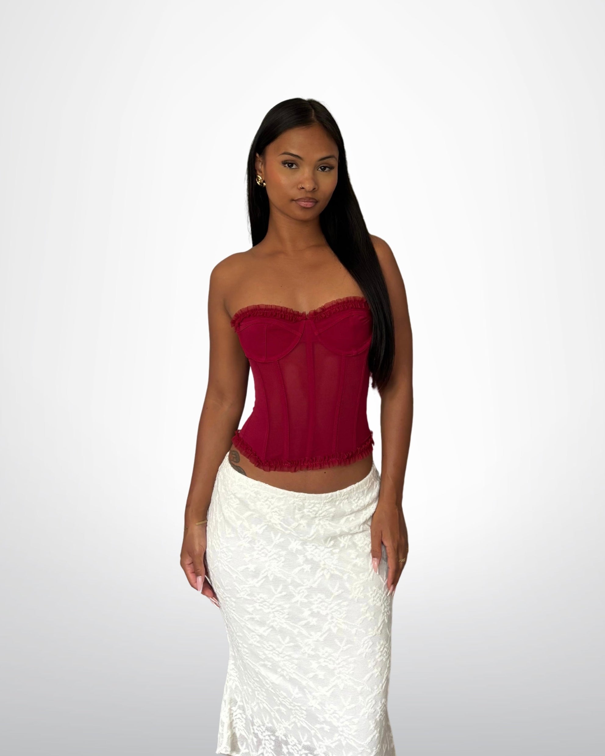 Corset bustier bordeaux - Forever (Précommande)