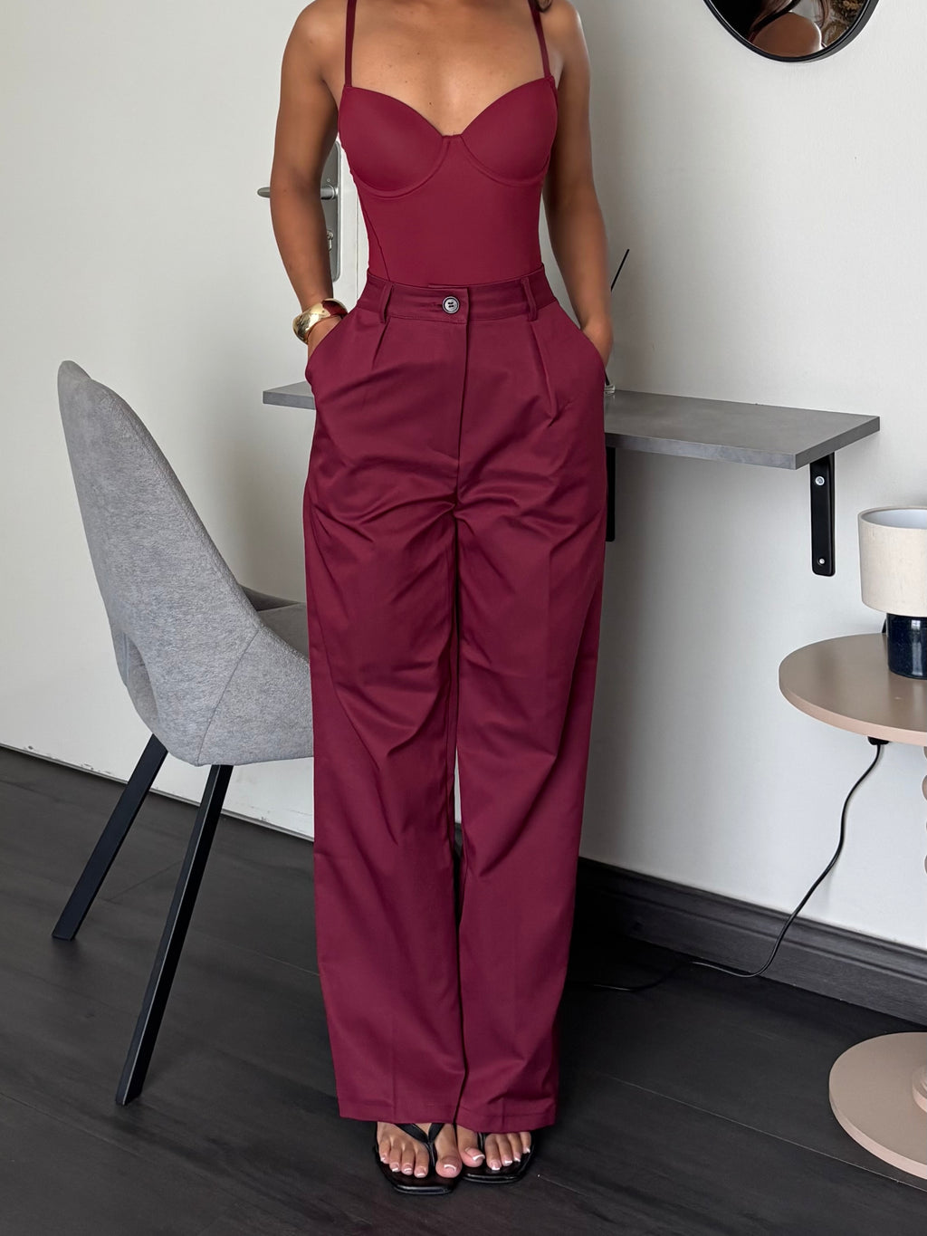 Pantalon droit - Burgundy