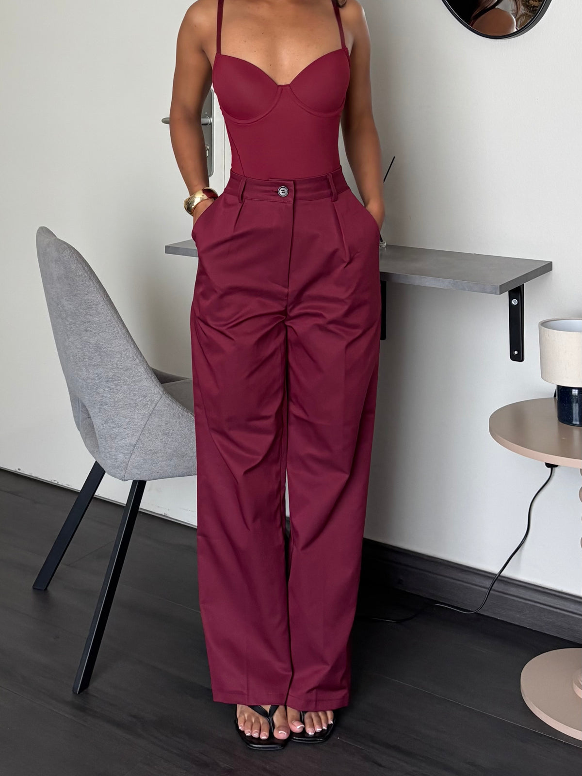 Pantalon droit - Burgundy