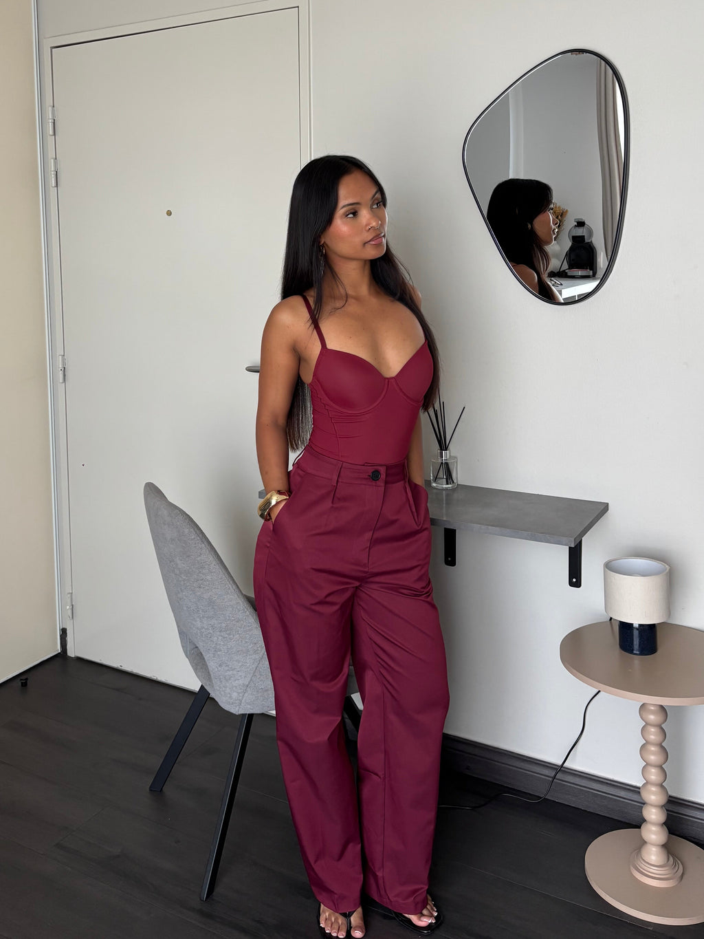 Pantalon droit - Burgundy