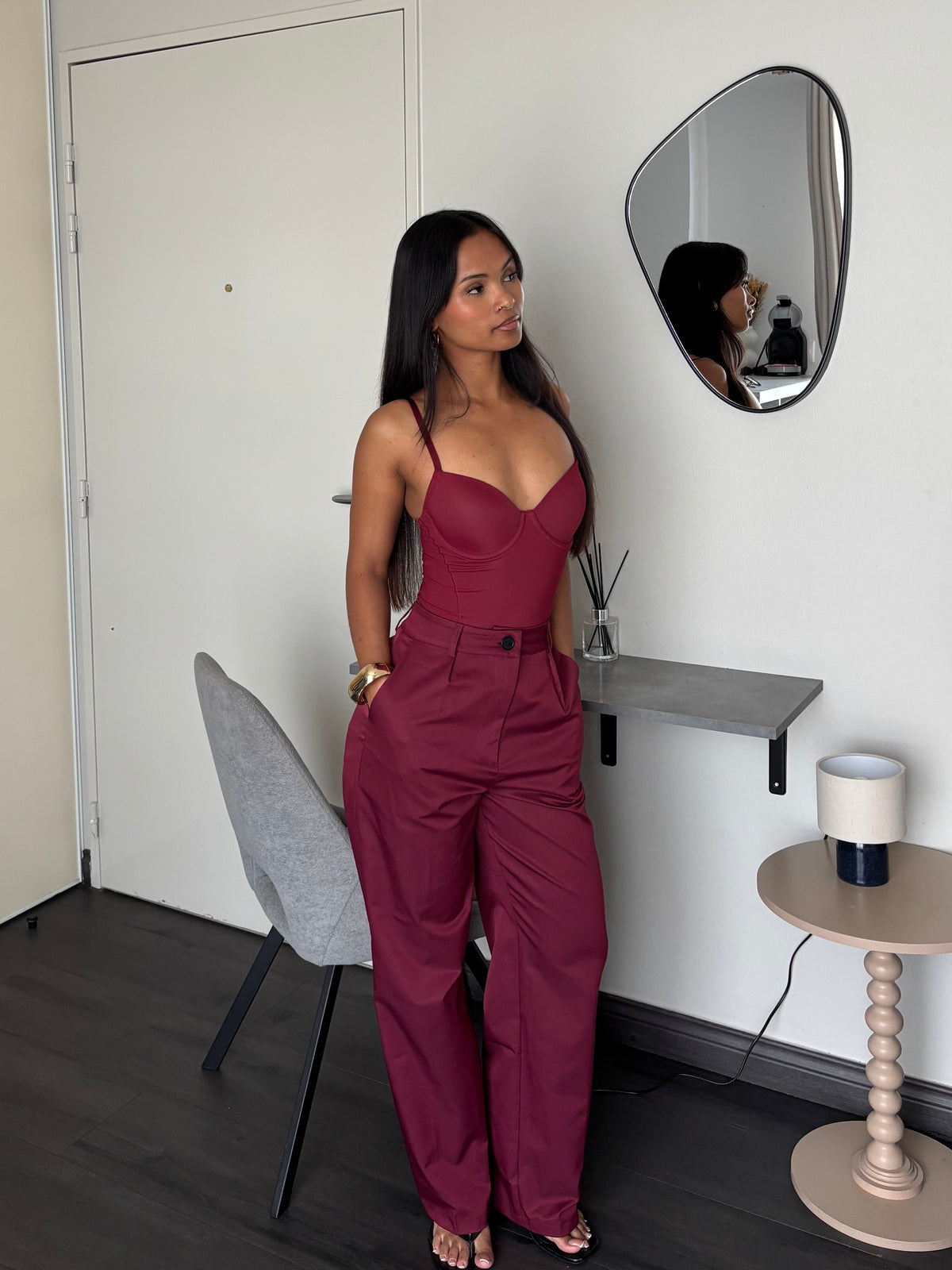 Pantalon droit - Burgundy