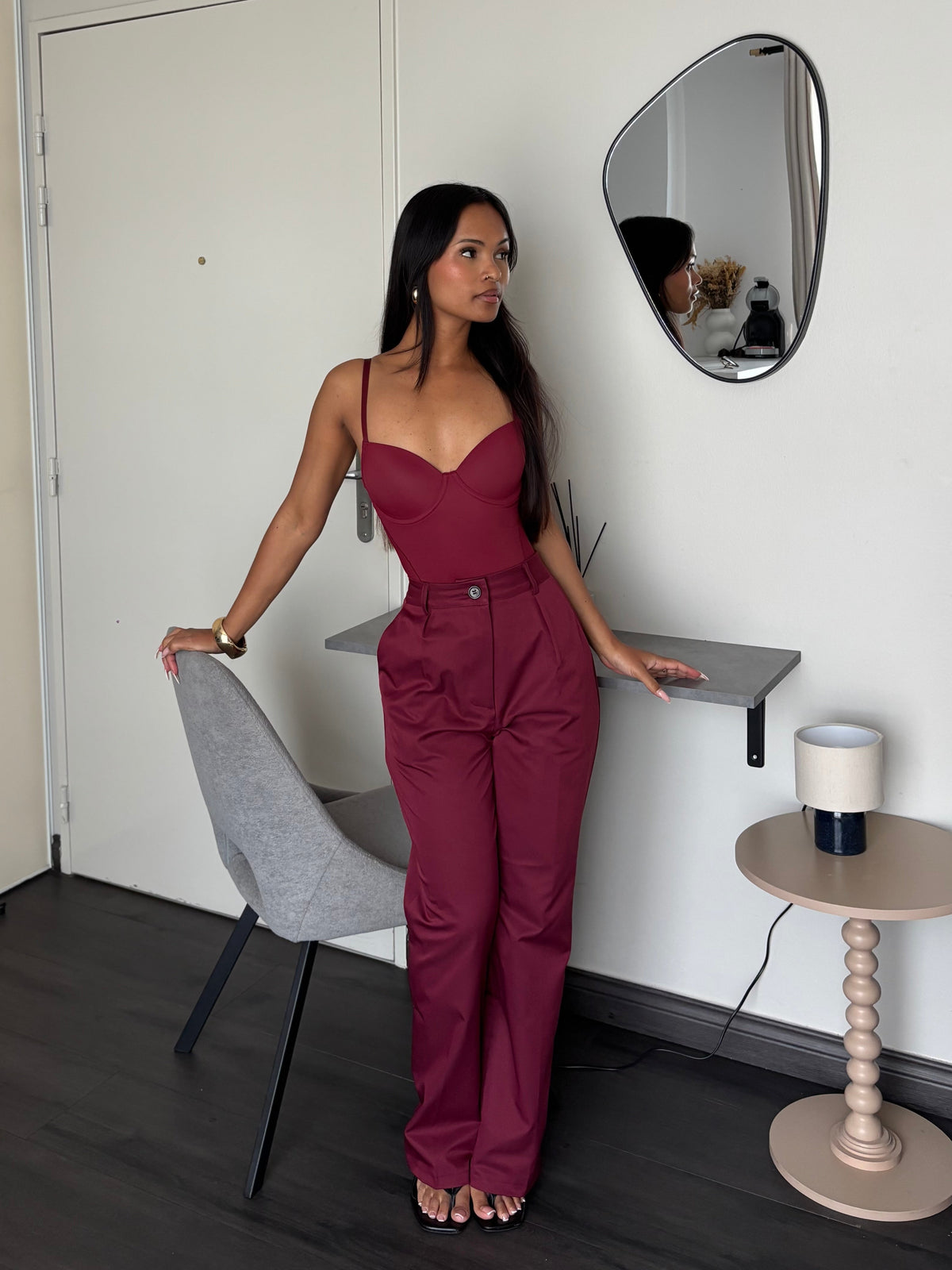 Pantalon droit - Burgundy
