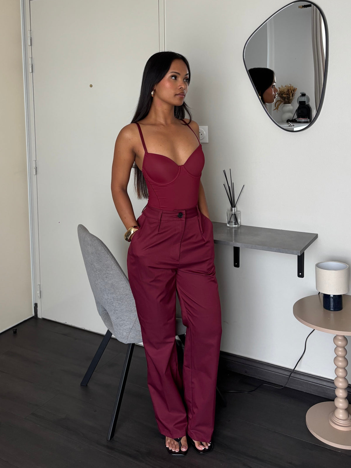 Pantalon droit - Burgundy