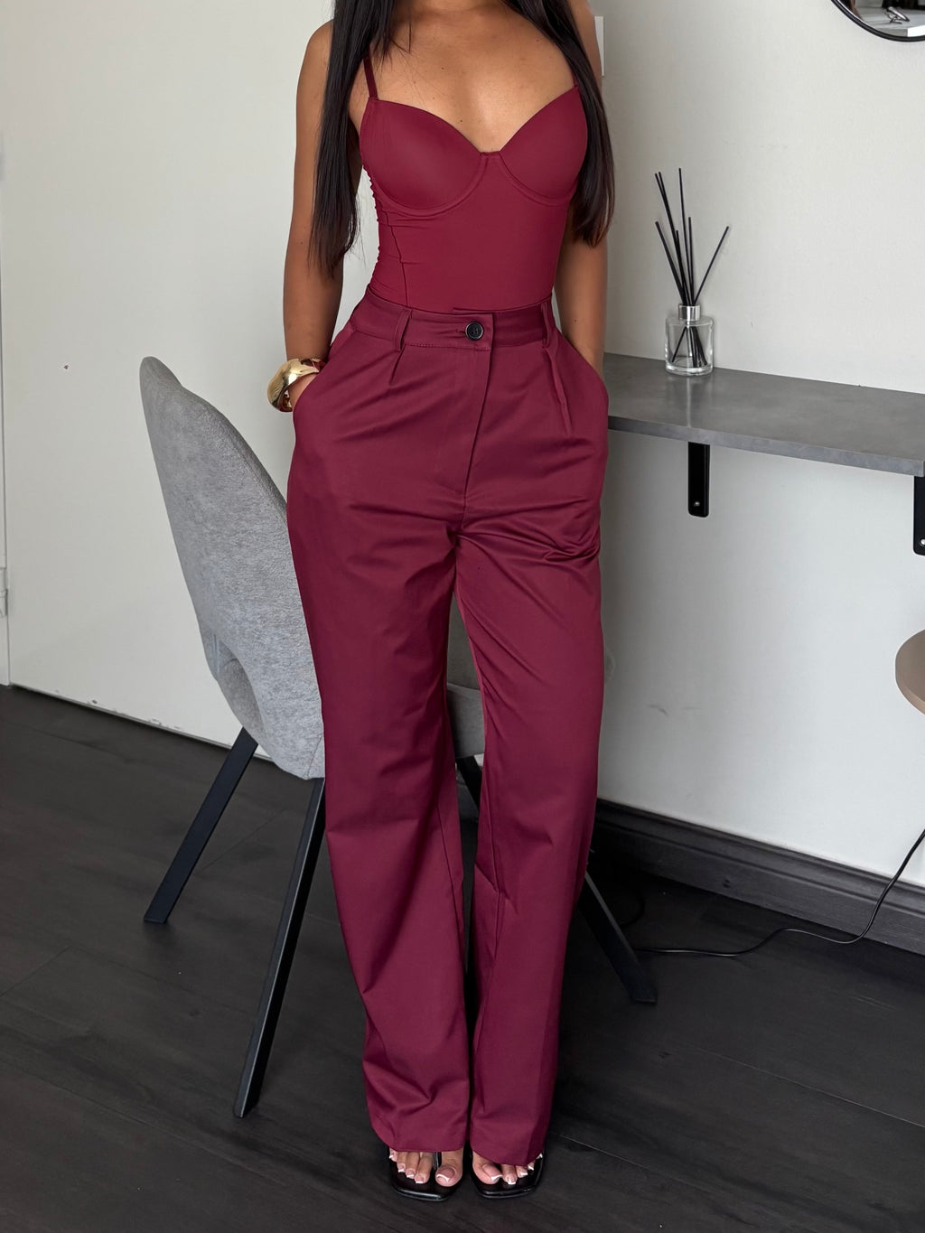 Pantalon droit - Burgundy