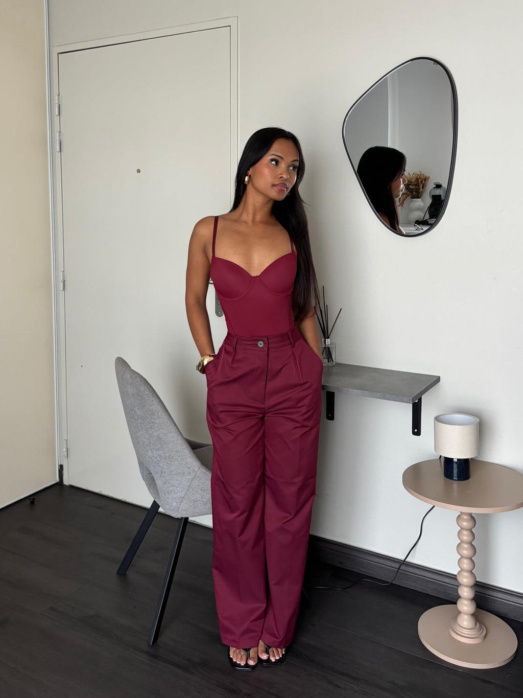 Pantalon droit - Burgundy