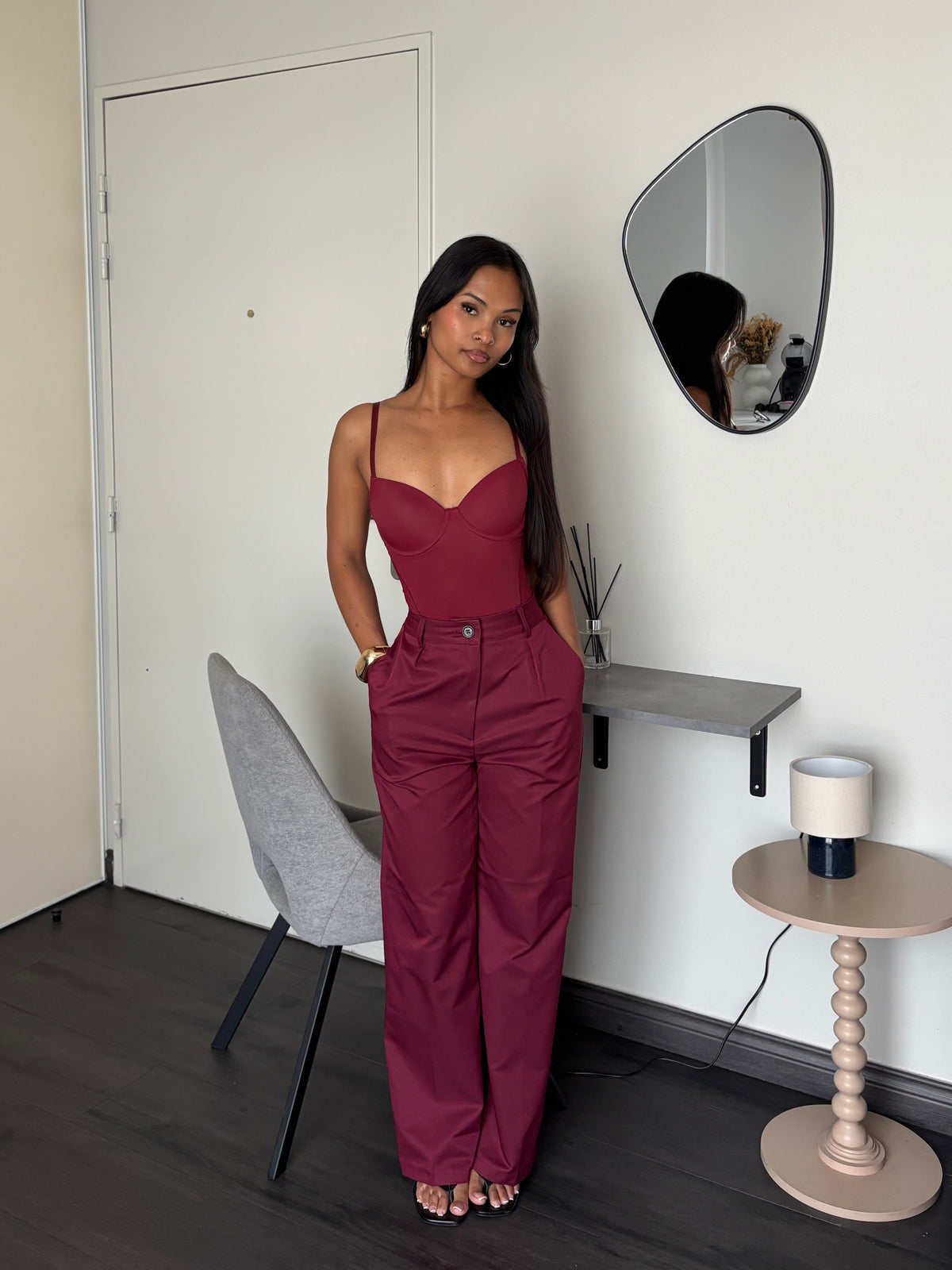 Pantalon droit - Burgundy